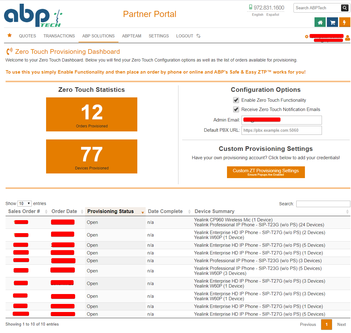 ZTP Dashboard